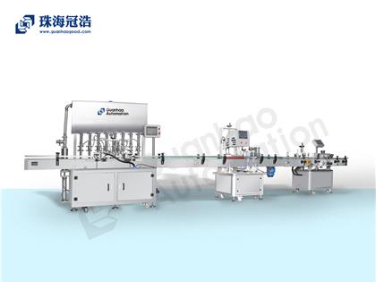 自動化膏體、液體灌裝、旋蓋、貼標生產線